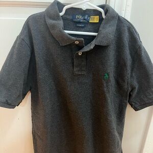 POLO Ralph Lauren Youth L (14-16), grey button-up t-shirt